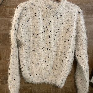 cupcakes & cashmere Textured Cream Sweater